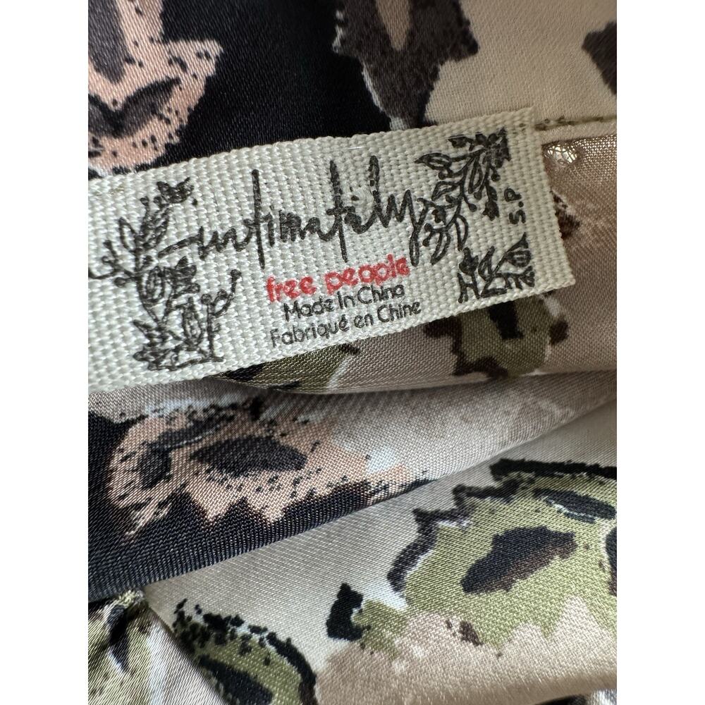 Free People Dreamy Days Pajama Top Sleep Shirt ONLY Neutral Combo Size Small - Picture 5 of 11